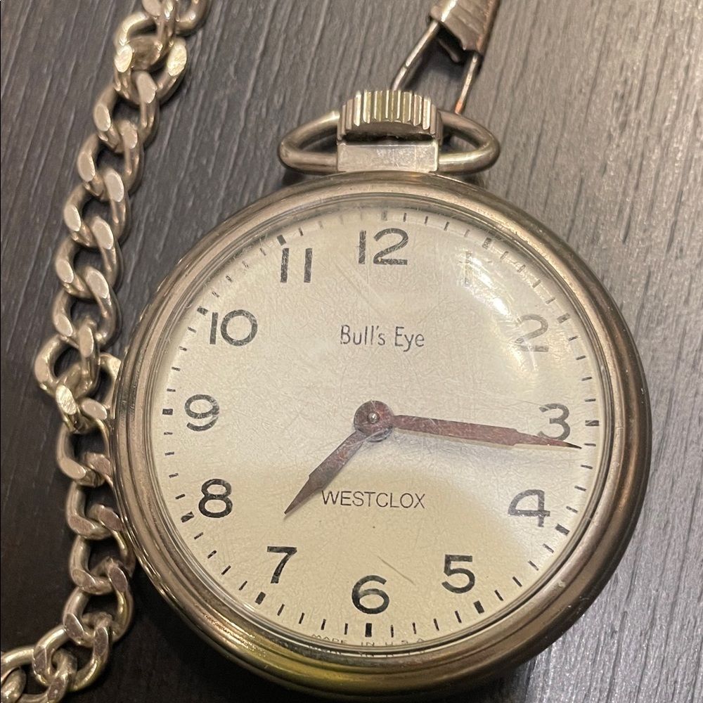 Westclox Bull's Eye Silver Pocket Watch